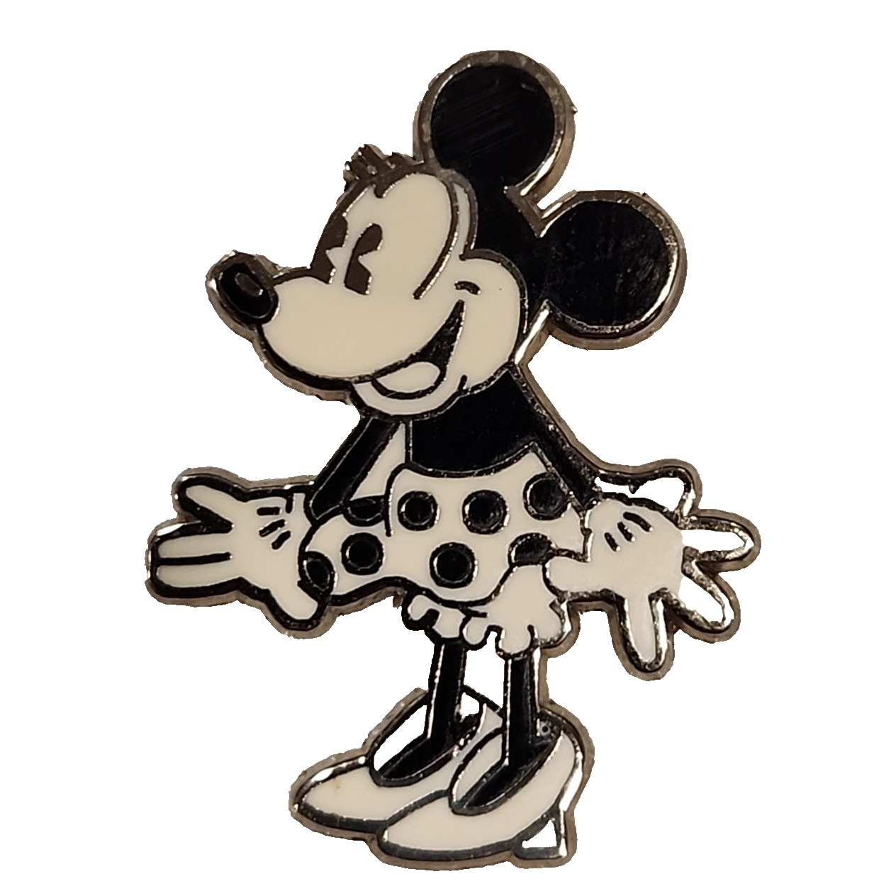 Disney Pin Vintage Minnie Mouse Pie Eyed Black And White 126320 15$